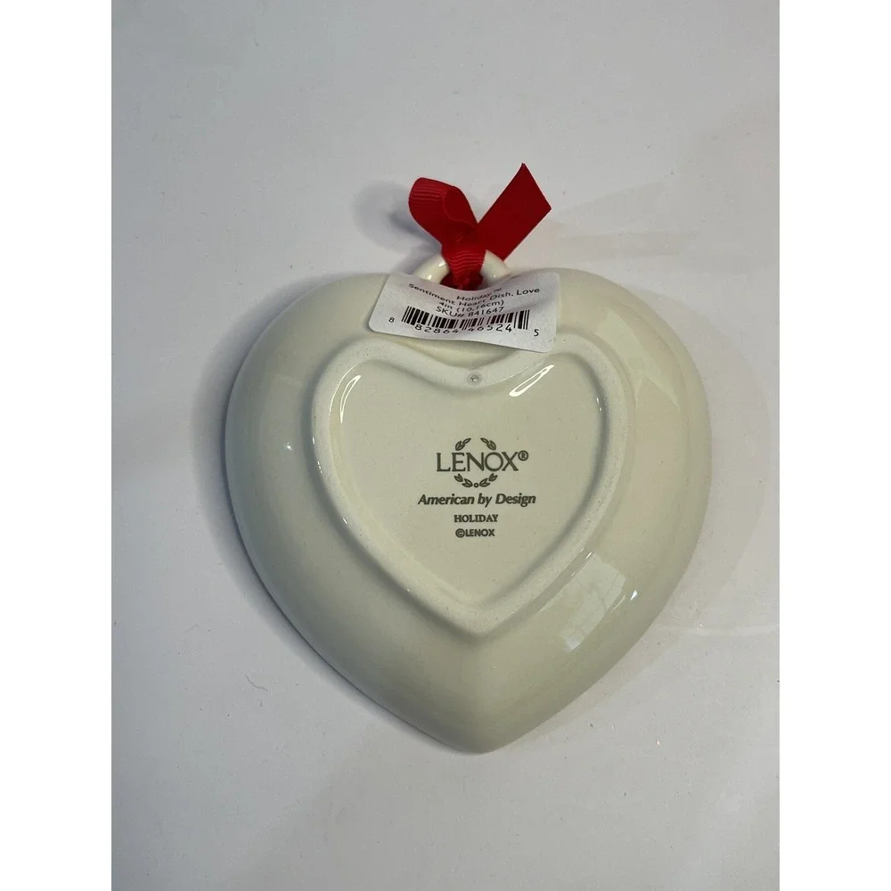 Lenox Holiday Heart Shaped Candy Dish Love  4